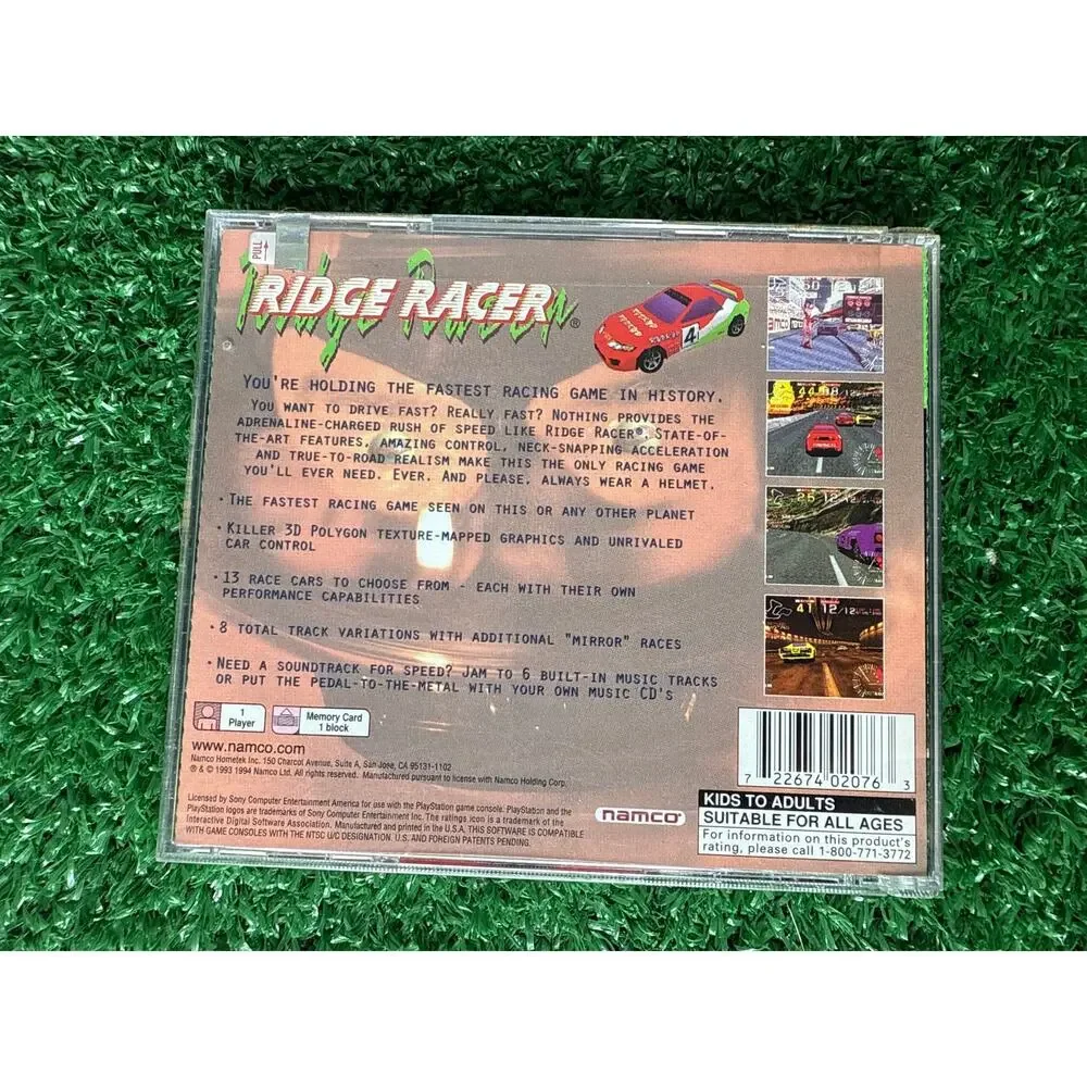 Ridge Racer (Sony PlayStation 1, PS1 1995) CIB Tested
